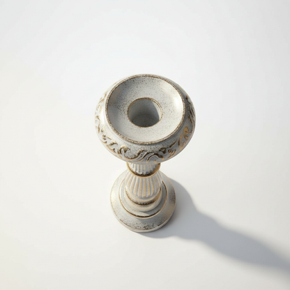 Top-down view of candle stand