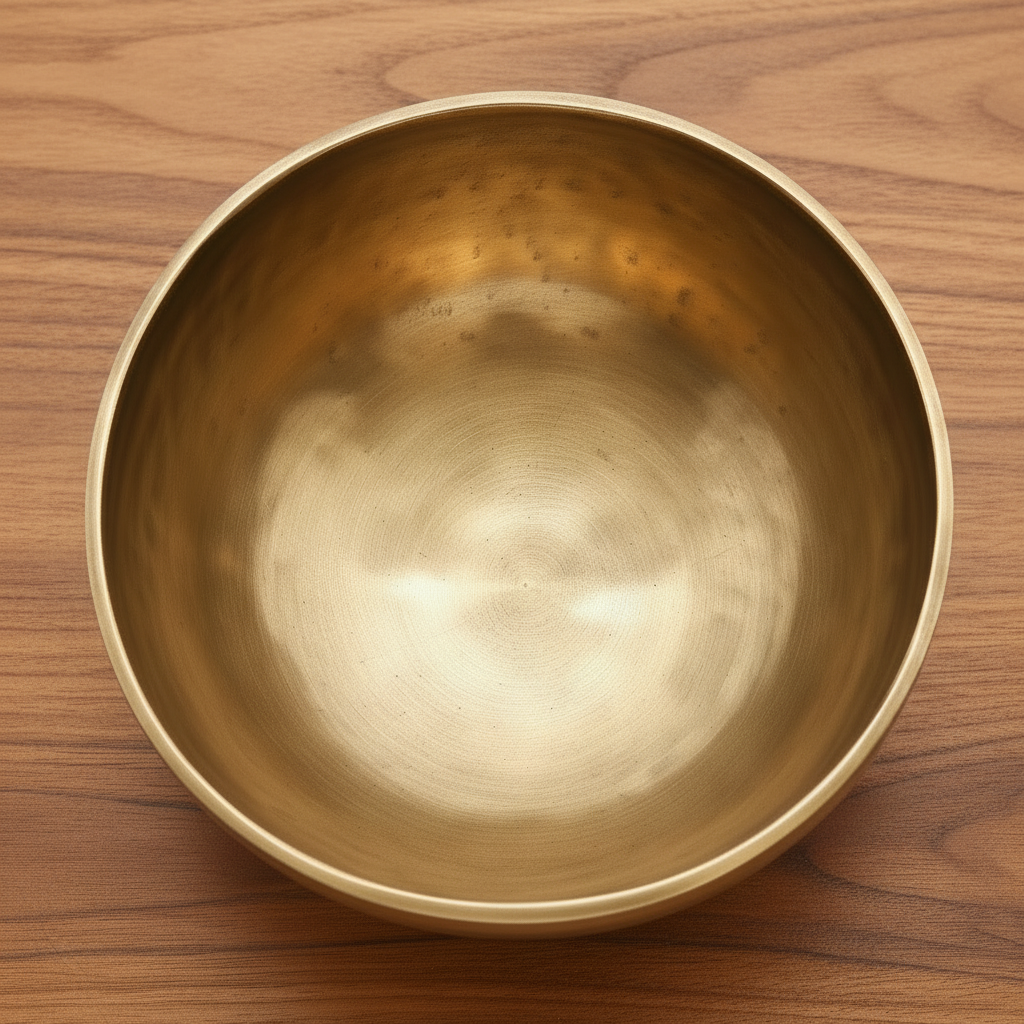 Top view of singing bowl