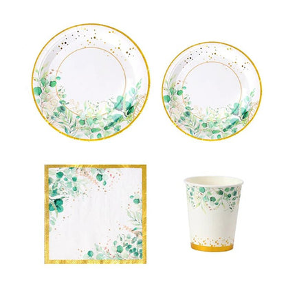 Tropic Greenery Party Paper Plates - Cake Pops Parties
