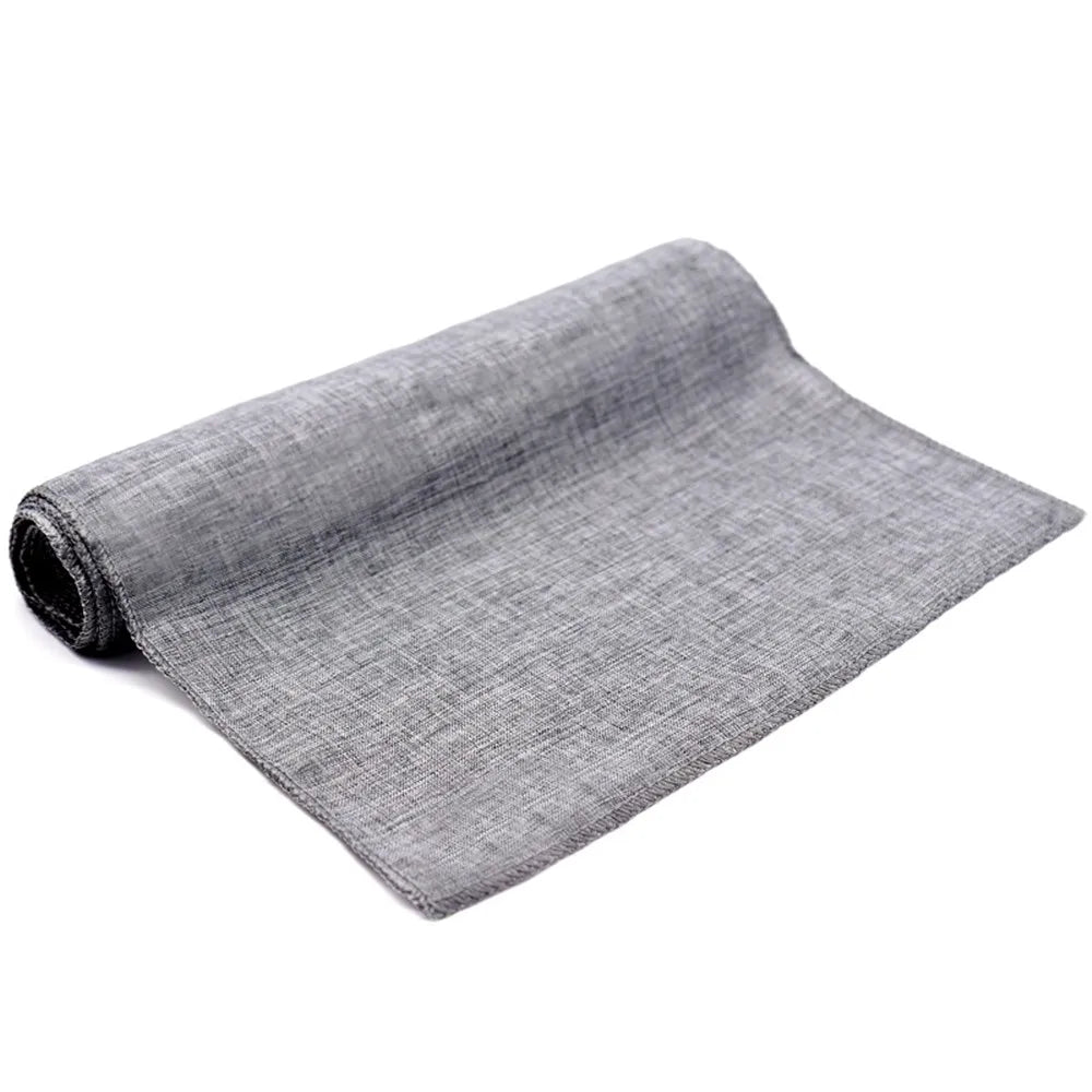 Vintage Burlap Table Runner - Gray Khaki - Cake Pops Parties