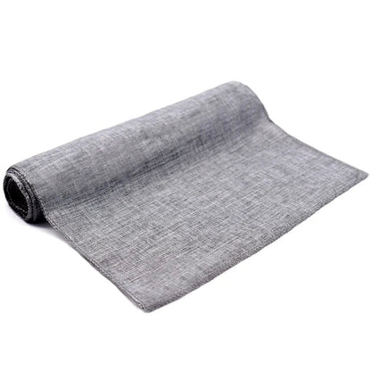 Vintage Burlap Table Runner - Gray Khaki - Cake Pops Parties