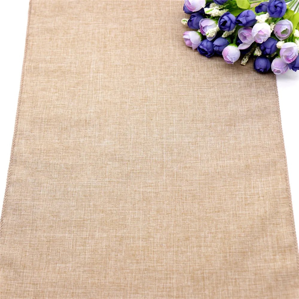 Vintage Burlap Table Runner - Gray Khaki - Cake Pops Parties