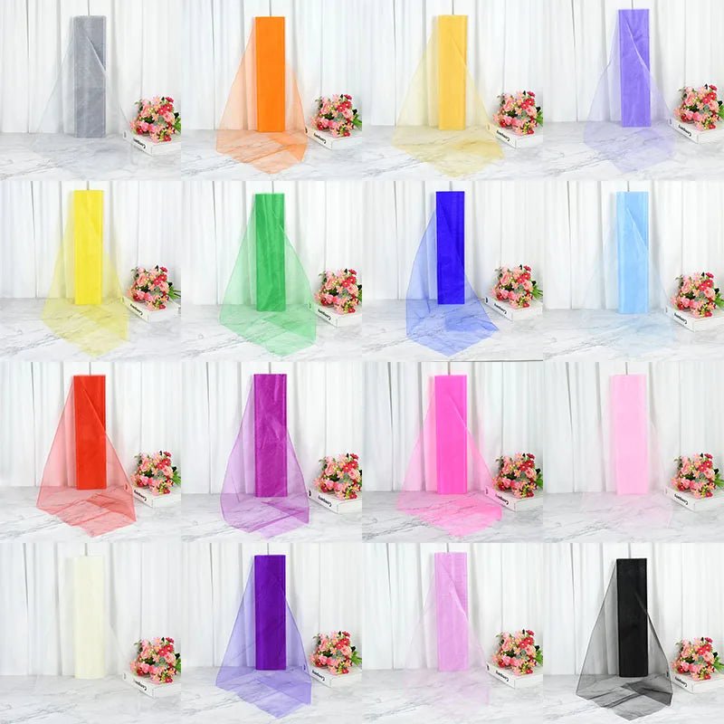 Wedding Decoration Tulle Roll - Crystal Organza Sheer Fabric - Cake Pops Parties