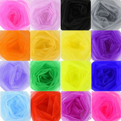 Wedding Decoration Tulle Roll - Crystal Organza Sheer Fabric - Cake Pops Parties