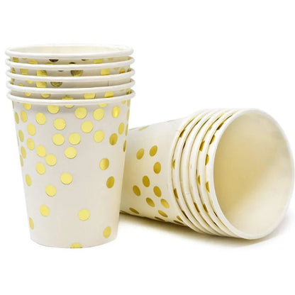 White Gold Party Dinnerware Set - Cake Pops Parties