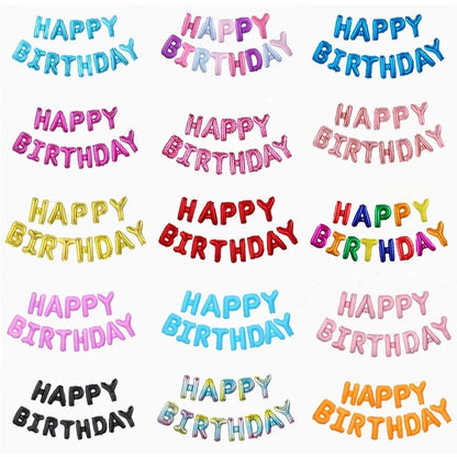 White Happy Birthday Balloon Banner - Cake Pops Parties