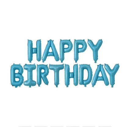 White Happy Birthday Balloon Banner - Cake Pops Parties
