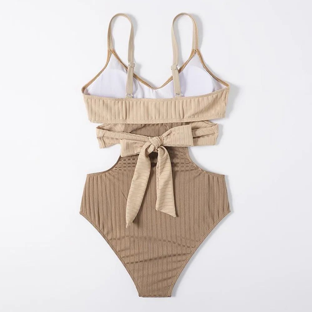 Women's Push - Up One Piece Monokini | Sexy Hollow Backless Swimsuit - Cake Pops Parties