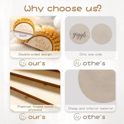 Wooden Baby Milestone Cards Set - Cake Pops Parties
