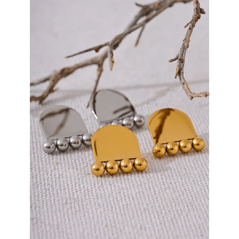 Yhpup Geometric Beads Stud Earrings - Cake Pops Parties