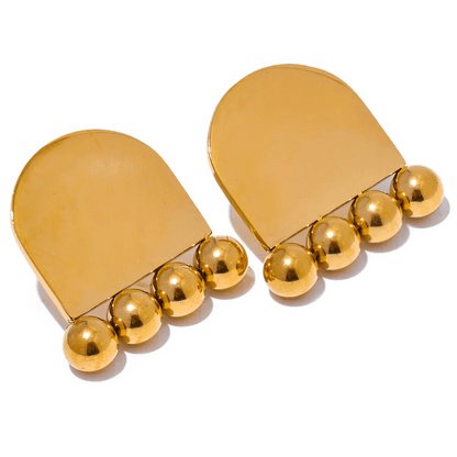 Yhpup Geometric Beads Stud Earrings - Cake Pops Parties